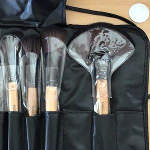 Set of makeup brushes